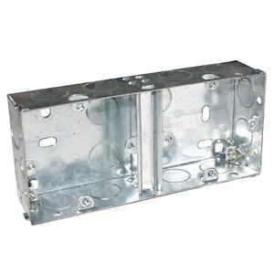 1 Gang + 1 Gang 35mm Metal Back Box - VUEP880 image 0