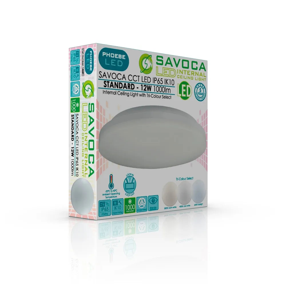 Savoca LED Bulkhead 12w CCT Adjustable image 1