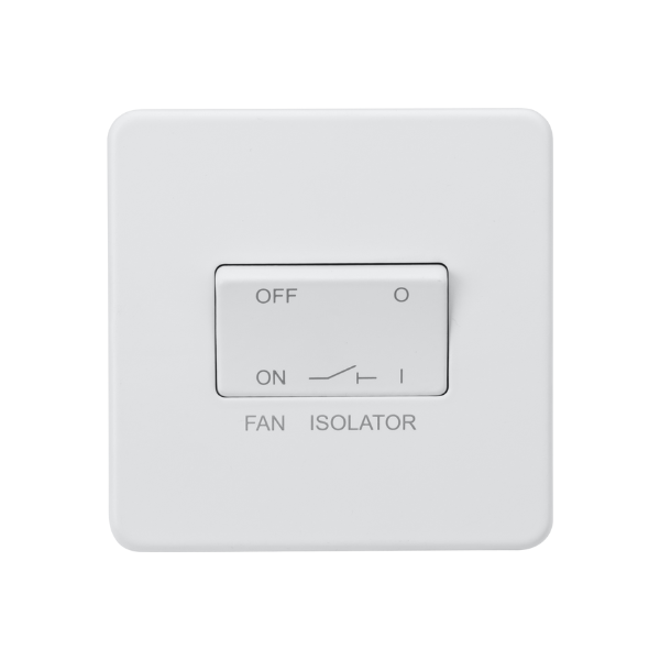 Matt White 10AX Fan Isolator Switch - SF1100MW image 0