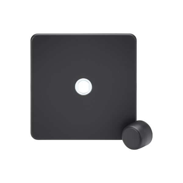 Anthracite 1G Dimmer Plate with Matching Metal Dimmer Cap - SF1DIMAT image 0