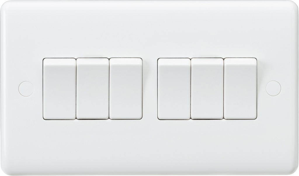 6 Gang 2 Way Light Switch - ST6GW image 0