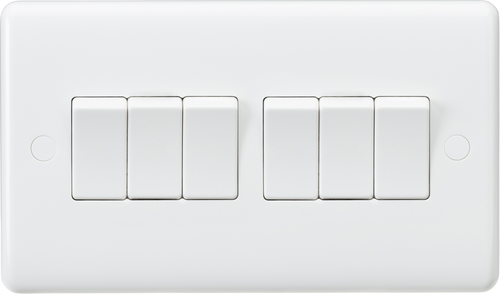 6 Gang 2 Way Light Switch - ST6GW image 0