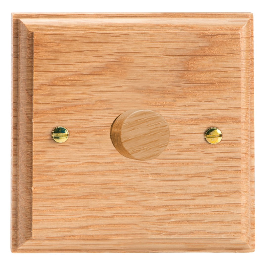 Varilight Kilnwood 1-Gang 2-Way V-Pro Push On/Off Rotary LED Dimmer 1 x 0-120W - JK1O image 0