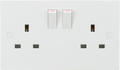 Double 2 Gang 13a Socket Square SN9000 image 0