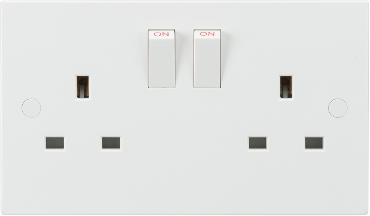 Double 2 Gang 13a Socket Square SN9000 image 0