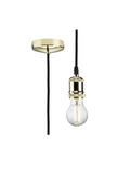 Polished Brass 1.8m E27 Vintage Pendant Set - 8271LPB image 0