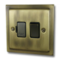 Victorian Antique Brass 13A Switched Fuse Spur - V38AN image 0