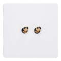 Varilight Primed 2-Gang 10A 1- or 2-Way Toggle Switch with Brass Toggle - XDYT2VS.PD image 0