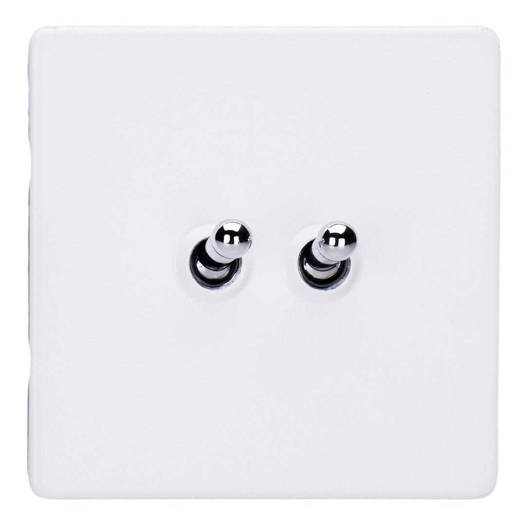 Varilight 2-Gang 10A Intermediate Toggle Switch with Chrome Toggle - XDYT77S.PD image 0