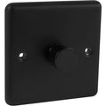 Matt Black 1 Gang 400W Dimmer Switch - W22MBB image 0