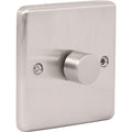 Brushed Steel 1 Gang 400W Dimmer Switch W22BC image 0