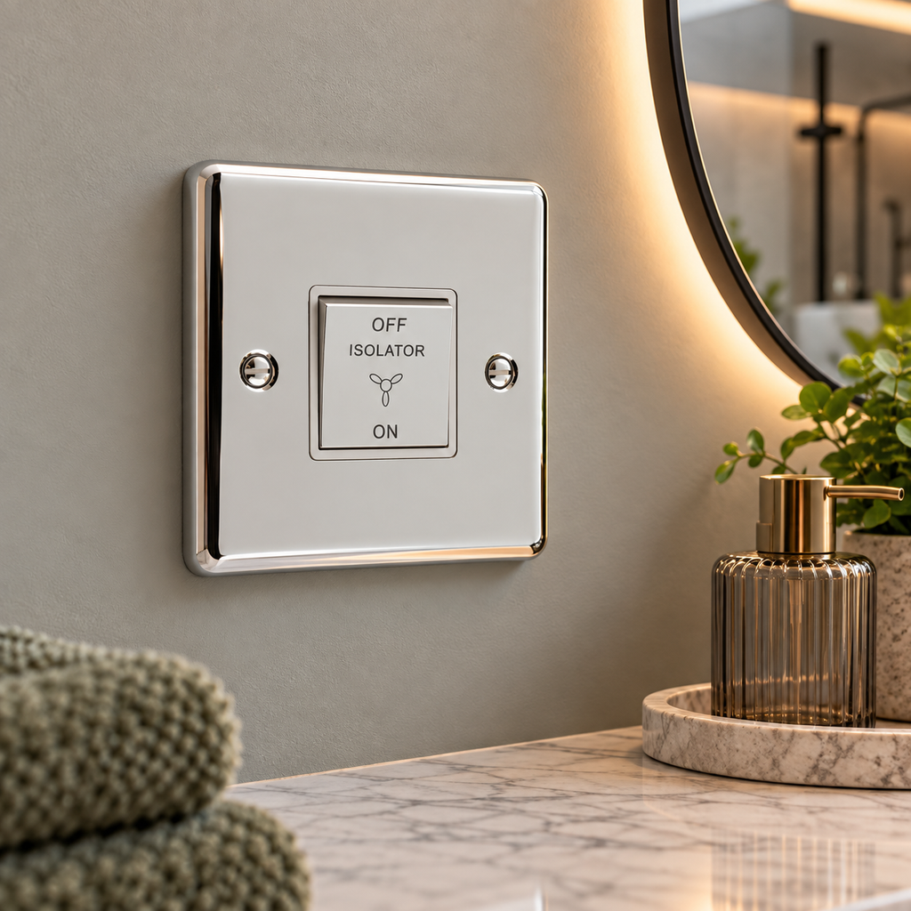 Polished Chrome Fan Isolator Switch - W53PCW