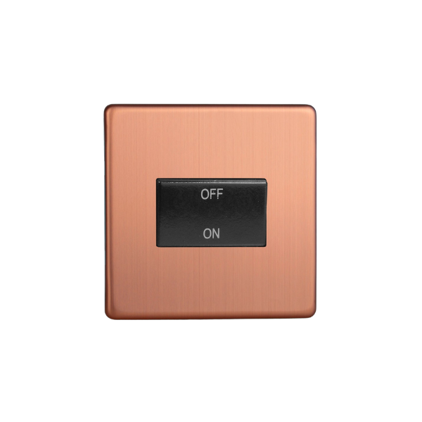 Brushed Copper Urban Screwless 10A Fan Isolating Switch (3 Pole) XDYFIBS.BC image 0