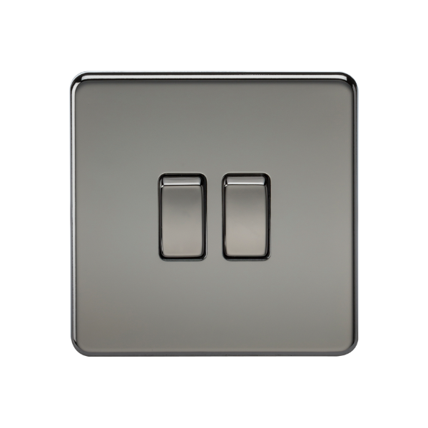 Black Nickel 10AX 2G 2-way Switch - SF3000BN image 0