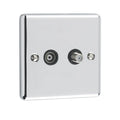 Polished Chrome Satellite & TV Outlet - W54PCB image 0