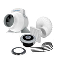 White & Chrome UMD Timer Shower Fan Kit with LED Light - UMDTKLED image 0