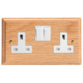Varilight Kilnwood 2-Gang 13A Double Pole Switched Socket - XK5OW image 0