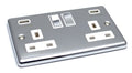Polished Chrome USB - Twin Ports 3.1a - W65PCW image 0