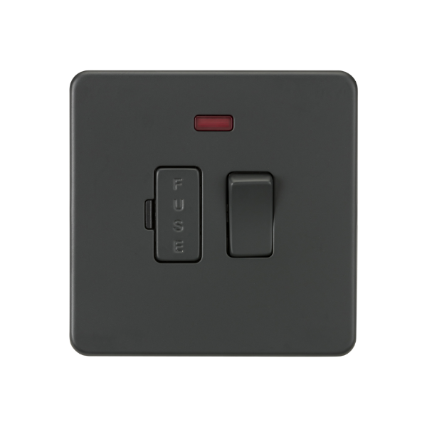 Anthracite 13A Switched Fused Spur Unit with Neon - SF6300NAT image 0