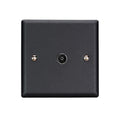 Varilight Vogue Matt Black 1-Gang TV Socket, Co-Axial - XY8.MB image 0