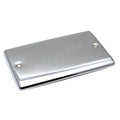 Definition Polished Chrome Double Blanking Plate D50PC image 0
