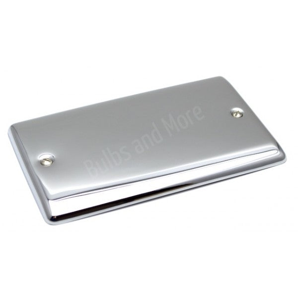 Definition Polished Chrome Double Blanking Plate D50PC image 0