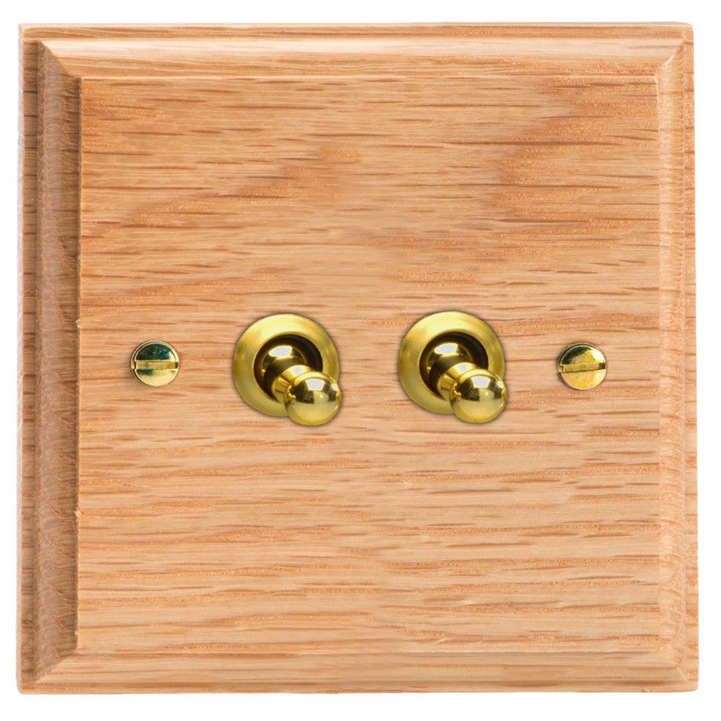Varilight Kilnwood 2-Gang 10A Intermediate Toggle Switch - XKT77O image 0