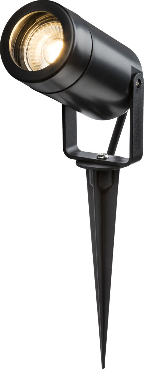 Black EAMON - 230V IP65 GU10 Polycarbonate Spike light - EASPK1BK image 0