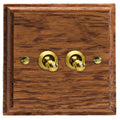 Varilight Kilnwood 2-Gang 10A Intermediate Toggle Switch - XKT77MO image 0