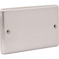 Brushed Steel Double Blanking Plate W50BS image 0