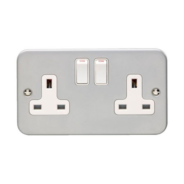 Metal Clad Double Switched Socket 13a DP - MC07 image 0