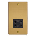 Brushed Brass Dual Voltage Shaver Socket 230V/115V XDESSB.BB image 0