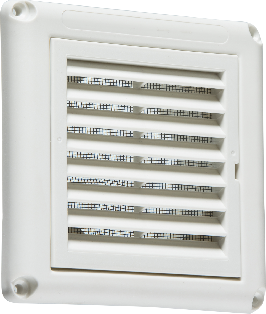 100mm/4 inch Extractor Fan Grille with Fly Screen - White - EX009W image 0