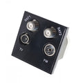 SAT 1/ SAT 2/ TV/ RADIO - Black 50mm x 50mm - IN005 image 0