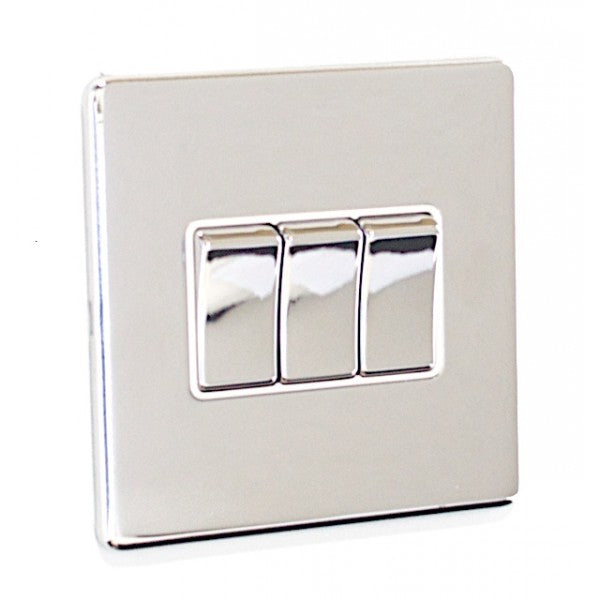 3 Gang Treble 10a Light Switch - SG03PCW image 0