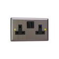 Urban Antique Brass 2-Gang 13A Double Pole Switched Socket XY5B.AB image 0