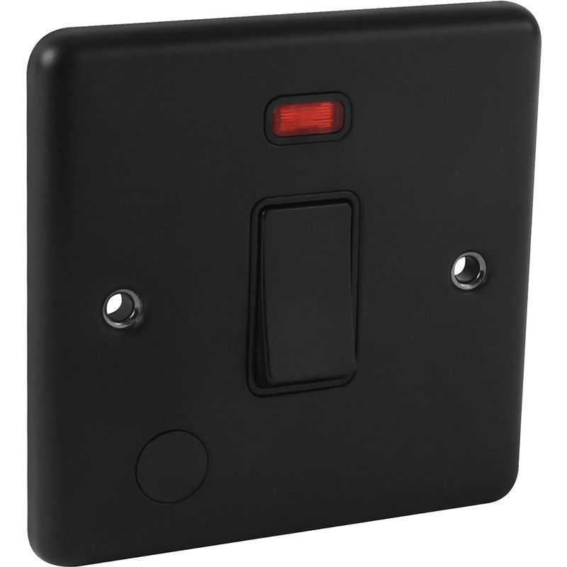 Matt Black 20a DP Switch - W37MBB image 0