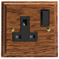 Varilight Kilnwood 1-Gang 13A Double Pole Switched Socket - XK4MOB image 0