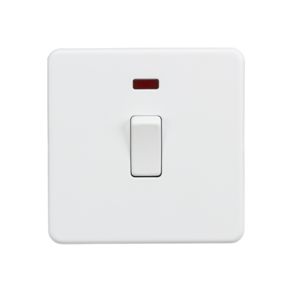 Matt White 20A 1G DP Switch with Neon - SF8341NMW image 0