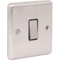 Brushed Steel 1 Gang Intermediate Light Switch -  W05BSB image 0