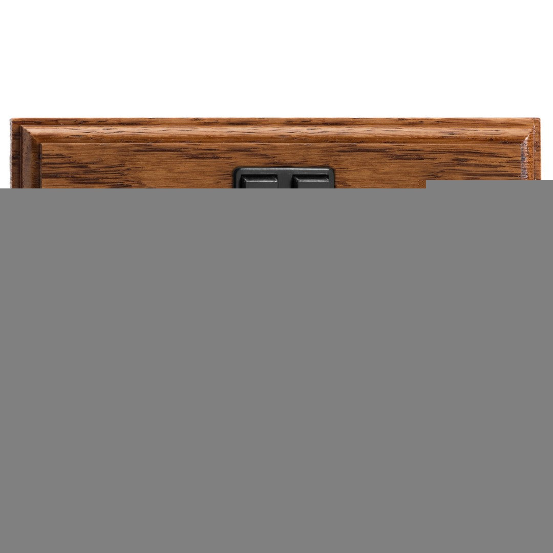 Varilight Kilnwood Double Socket with 2 x 12W Shared USB A Charging Ports -  XK5U2SMOB image 0