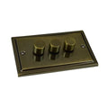 Antique Brass 4 Gang 250W Dimmer Switch R13AB image 0