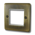 Windsor Antique Brass Data Plate 2 Modules Black Insert - W63AB image 0