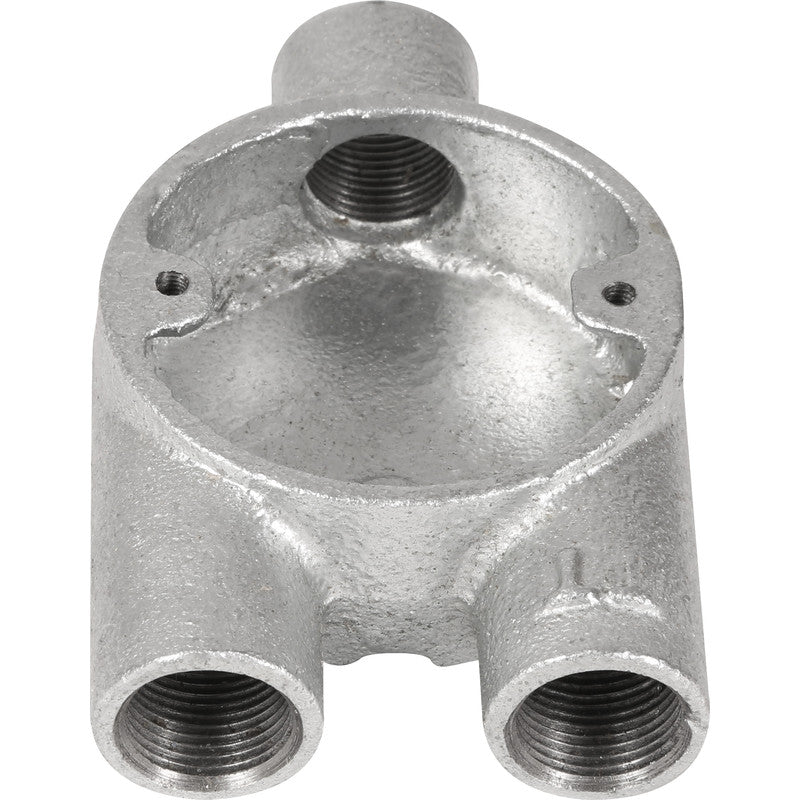 3 Way 20mm Galvanised Mall Box - Y - Y20 image 0