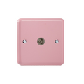 Rose Pink 1-Gang TV Socket, Co-Axial XY8.RP image 0