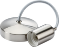 6" E27 Contemporary Pendant Set - Brushed Chrome - 8270BC