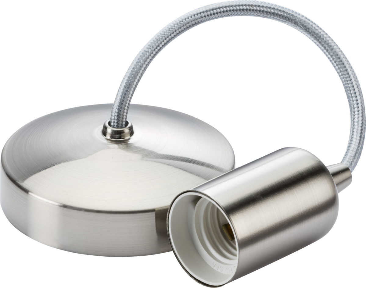 6" E27 Contemporary Pendant Set - Brushed Chrome - 8270BC