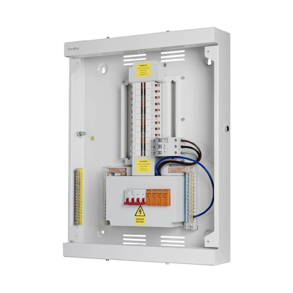 FuseBox TPN03FBX 3 Way 125A TP+N Distribution Board c/w SPD & Main Switch image 4