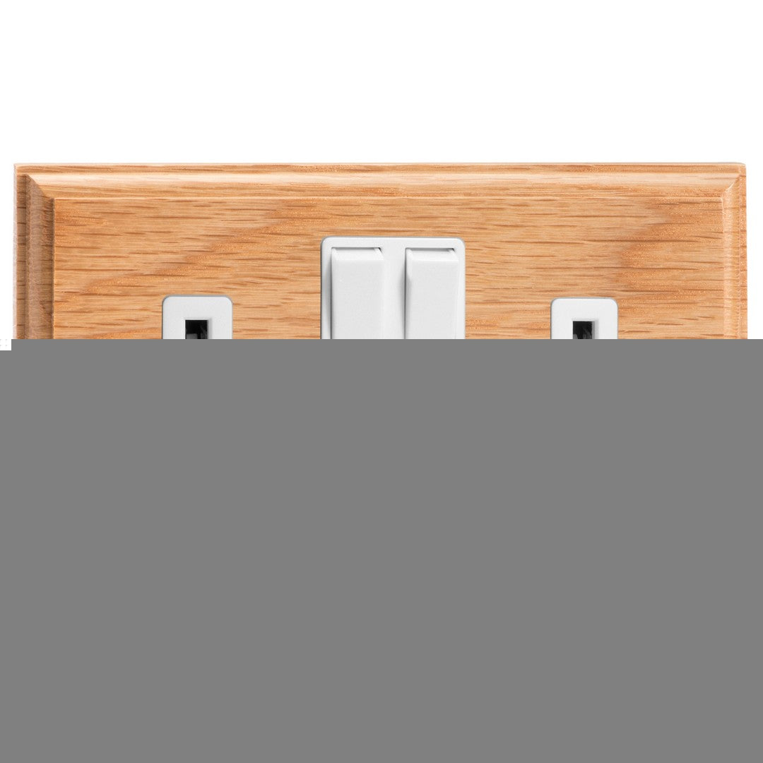 Varilight Kilnwood Double Socket with 2 x 12W Shared USB A Charging Ports - XK5U2SOW image 0