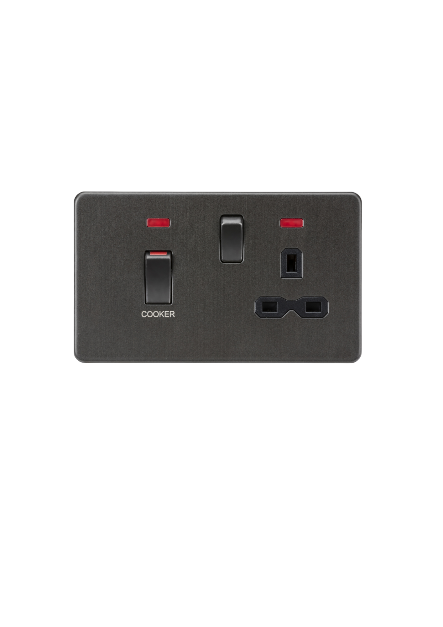 Smoked Bronze 45A DP Switch & 13A Socket with Neons - SFR83MNSB image 0